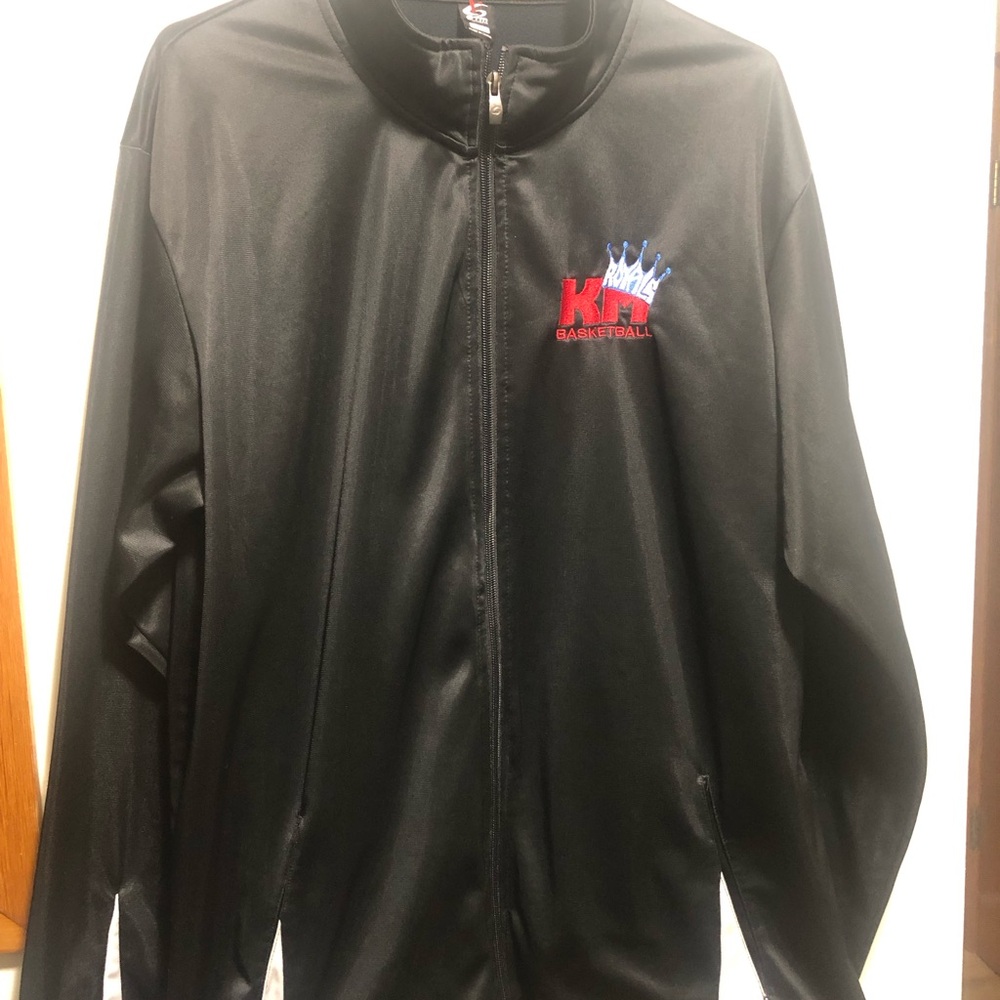 Kent Meridian Royal Men's Black Basketball Full Zip Jacket Size XL